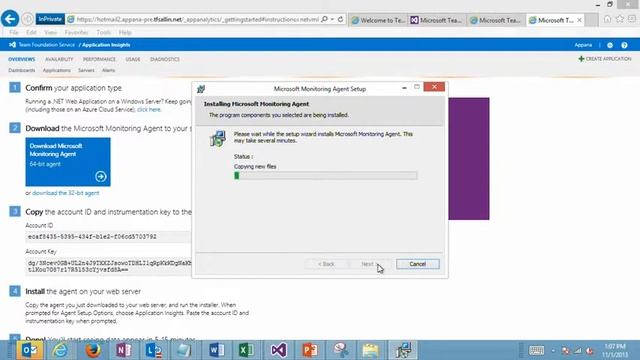 Visual Studio 2013 Launch Application Performance Monitoring APM & Diagnostics with Application Ins смотреть онлайн