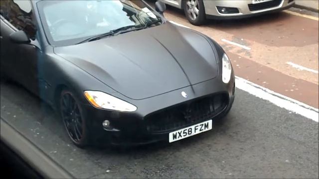 matt black maserati gt in london смотреть онлайн