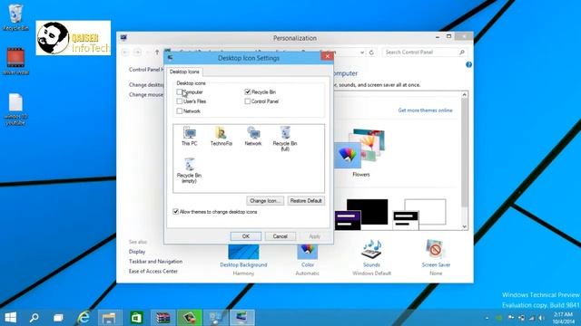CHANGE DESKTOP ICONS ON WINDOWS 10 || DESKTOP ICONS || Qaiser Infotech смотреть онлайн