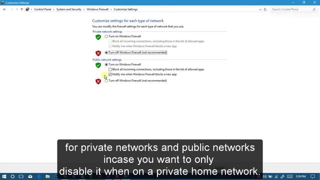 How to turn Off/on firewall in windows 10-Disable windows firewall(New) смотреть онлайн