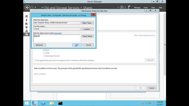 Configuration Windows server 2012 R2 Step 8(Share Folder) смотреть онлайн