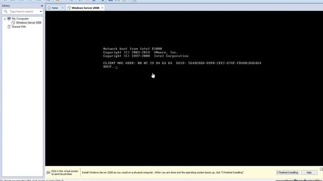 6 Installing Server 2008 Using VMware смотреть онлайн