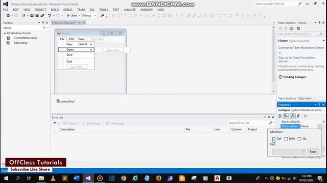 Visual C# - Adding Menus to Windows Forms Pt1 смотреть онлайн