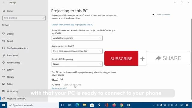 HOW TO CONNECT PHONE TO PC SCREEN MIRRORING ( windows 10 PC and above) смотреть онлайн