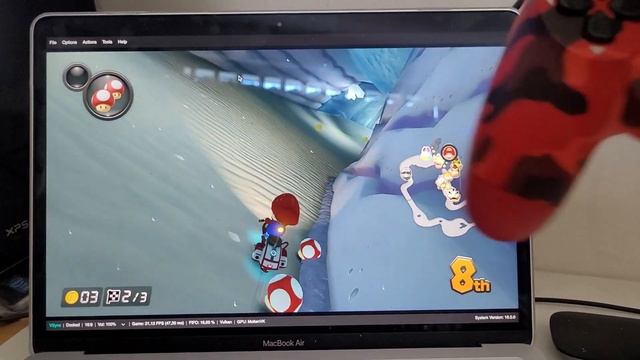 Motion control using DS4 controller - Grand Prix 150cc Mario Kart 8 Deluxe - M1 Macbook Air смотреть онлайн
