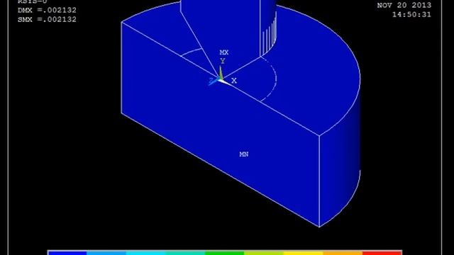 FEA | Nanoindentation with slight scratch simulation | ANSYS 14.5 смотреть онлайн