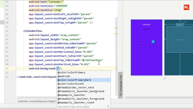 How to add CalendarView in Android Studio смотреть онлайн