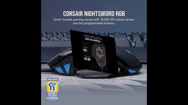 Gaming Mouse with Backlit RGB LED, 18000 DPI, Black смотреть онлайн