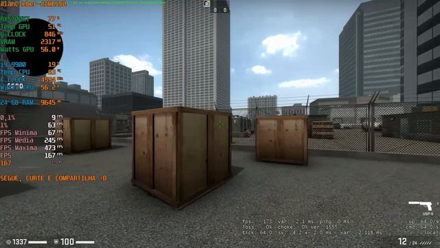 Counter Strike, teste EGPU RX5700XT Notebook 2AME550 смотреть онлайн