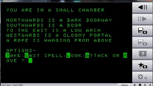 Quest - Acorn Atom - emulador Pantheon 4.338 - probado en Windows 7 x64 смотреть онлайн
