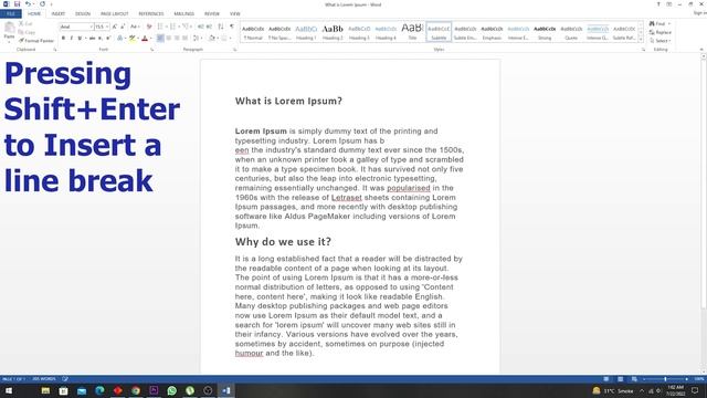 How to Insert a line break with Keyboard | Microsoft Word Keyboard Shortcut for Windows 10 & 11 смотреть онлайн