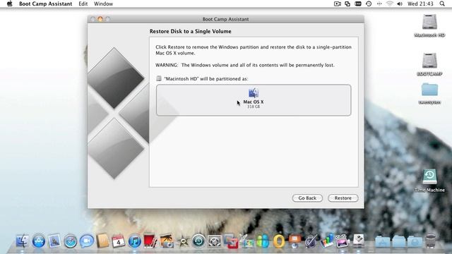 Remove Boot Camp Partition - Mac OS X 10.6 смотреть онлайн
