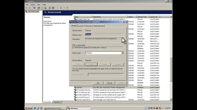 How To Enable/Disable The Themes Service & Visual Styles In Windows XP & Server 2003 смотреть онлайн
