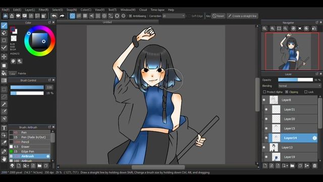 [SPEEDPAINT] MEDIBANG PAINT PRO // ILLUSTRATION // BLUE SWORD GIRL смотреть онлайн