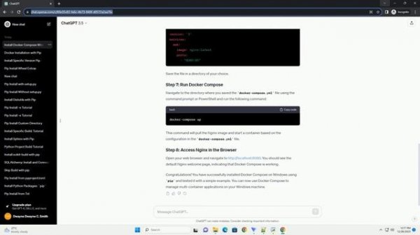 pip install docker compose windows