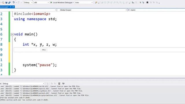 Declaring multiple pointers on the same line смотреть онлайн