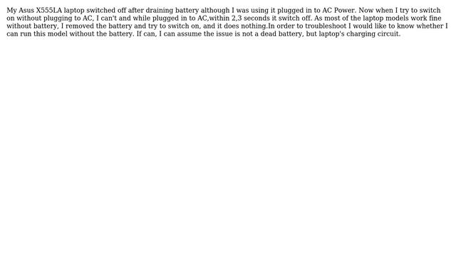 Can I Switch On Asus X555L laptop without battery? смотреть онлайн