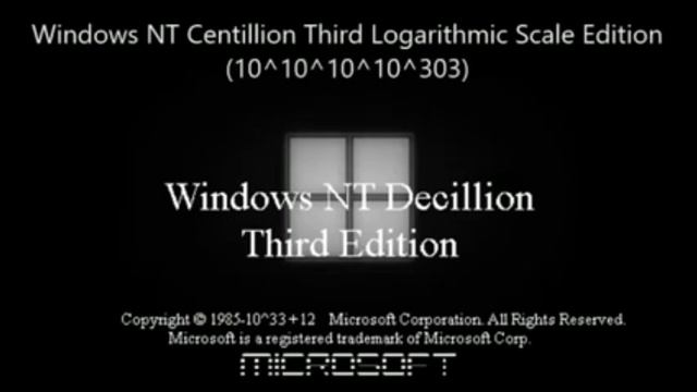 Windows NT Decillion TE Startup Sound - Windows NT Centillion Third Logarithmic Scale Edition (10^1 смотреть онлайн