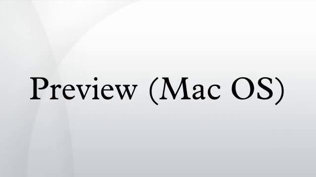Preview (Mac OS) смотреть онлайн