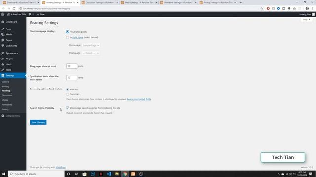 Wordpress Settings | Wordpress Theme Development Part 10 | Tech Tian смотреть онлайн