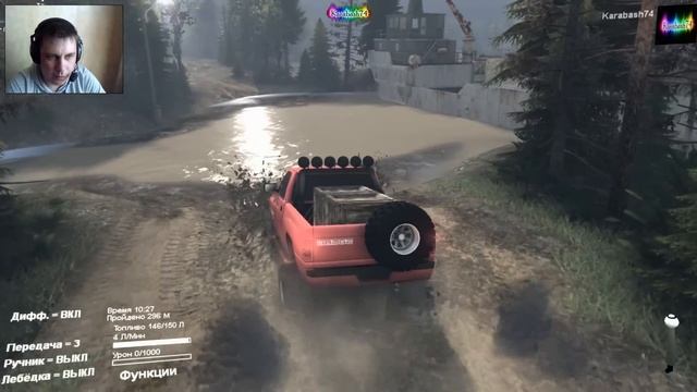 SpinTires обзор мода ( Dodge Ram 1500 ) Мощный! смотреть онлайн