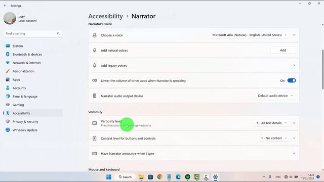 Windows 11 Home : How to make narrator read letter, numbers, and punctuation as it's typed смотреть онлайн