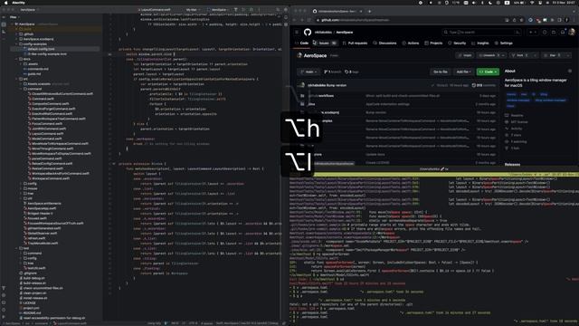 AeroSpace Tiling Window Manager For MacOS Demo