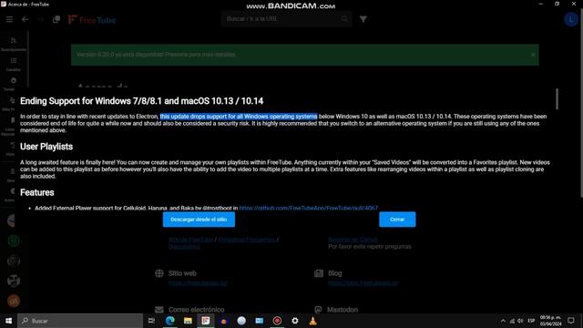 FreeTube: dice adios a Windows 7,8 y 8.1 y a MacOS 10.13 y 10.14 смотреть онлайн