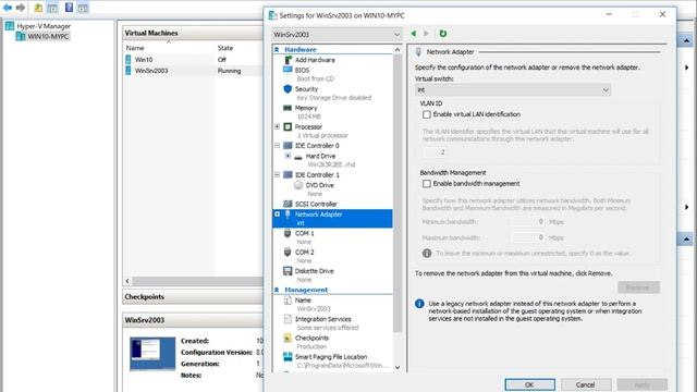 Test Env with Hyper v and Windows Server 2003 Domain Controller part1 смотреть онлайн