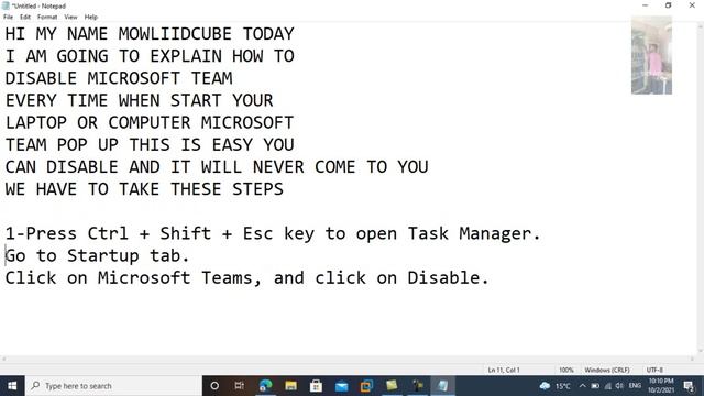 Disable Microsoft Teams From Start-up Windows 10 смотреть онлайн