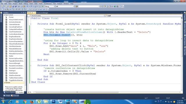 vb.net |how to use button in datagridview смотреть онлайн