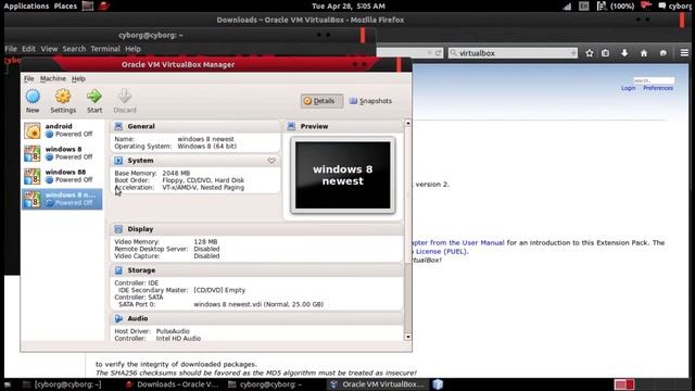 Cyborg Hawk Linux - Run Windows 8.1 Part 1 смотреть онлайн