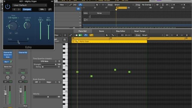 Logic Pro X - How To Use The 'Echo' Plug-in смотреть онлайн