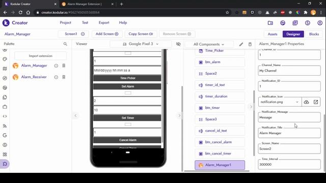 Alarm Manager Extension | Kodular | Background Timer Notification смотреть онлайн
