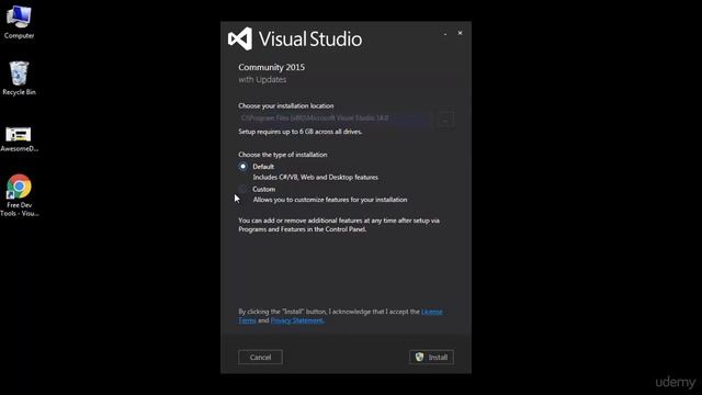 003 Installing Visual Studio 2015 Community Edition смотреть онлайн