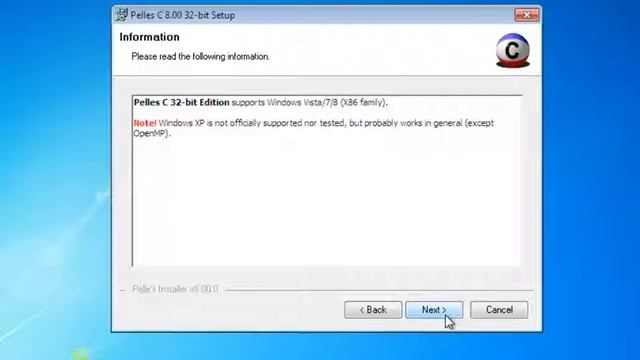 Установка IDE Pelles C. Windows 7. смотреть онлайн