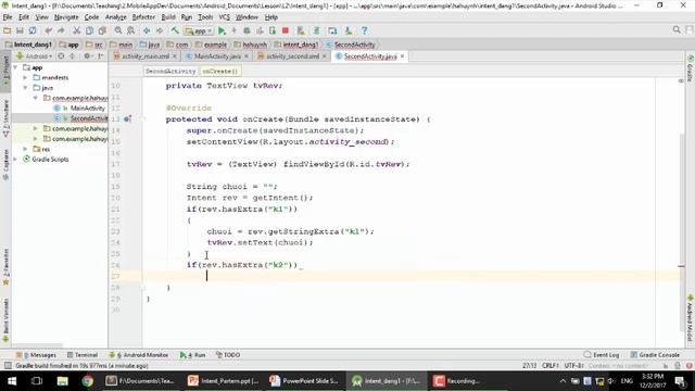 ANDROID: INTENT смотреть онлайн