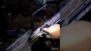 ВАЗ 2110 восстановление стойки после осколочного ранения