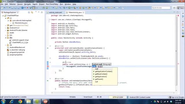 Send message using ChatON API смотреть онлайн