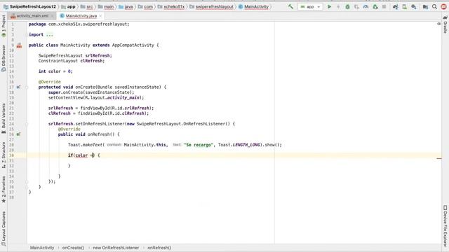 Implementación de SwipeRefreshLayout en Android Studio смотреть онлайн