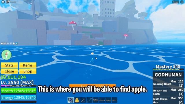 Banana, Pineapple, Apple Locations for Instinct v2 in Blox Fruits смотреть онлайн