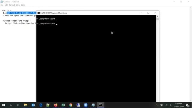 1.open the FileExplorer from Cmd prompt 2.open the cmd prompt from FileExplorer :Chinni TechSeries смотреть онлайн