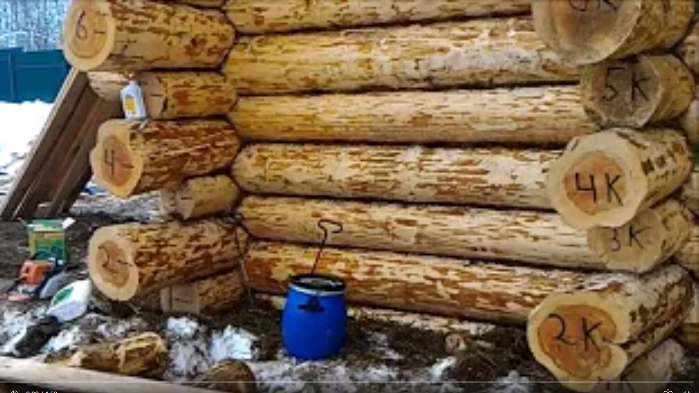 Обработка сруба зимой пропиткой и зимним антисептиком для древесины. Зимние пропитки для дерева. смотреть онлайн