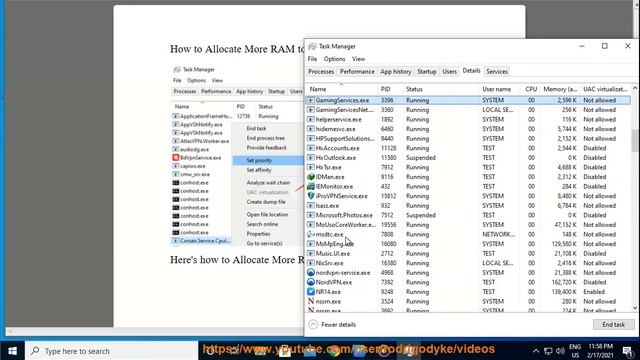 Allocate More RAM to Specific Apps in Windows 10/8/7 смотреть онлайн