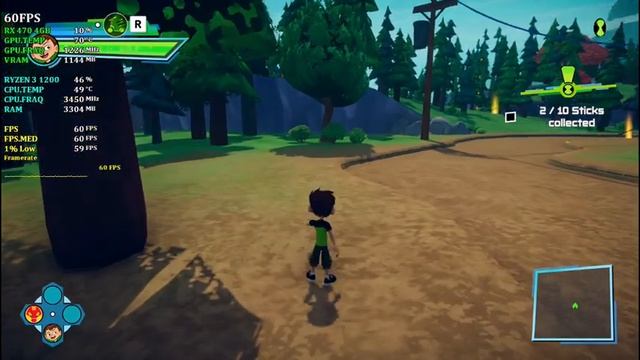 Ben 10: Power of Trip - RX 470 + Ryzen 3 1200 - High Settings 1080p смотреть онлайн