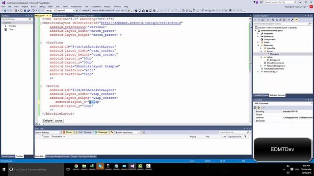 Xamarin Android Tutorial - Absolute Layout смотреть онлайн