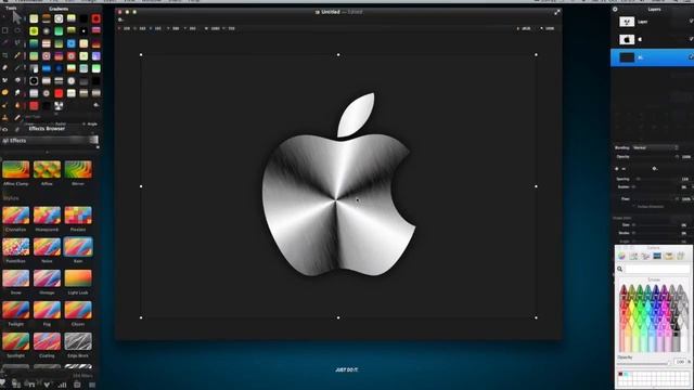 Pixelmator Tutorial | Metal Vintage Apple Logo смотреть онлайн