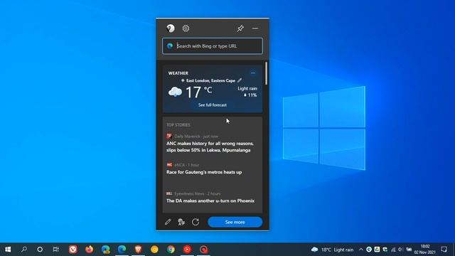 Microsoft's Edge bar (Web widget) is now available in the stable version of Edge смотреть онлайн