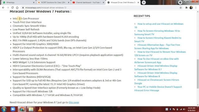 Drive For Wireless screen Share Drive For Window 7,8,10.For Free Intel. смотреть онлайн