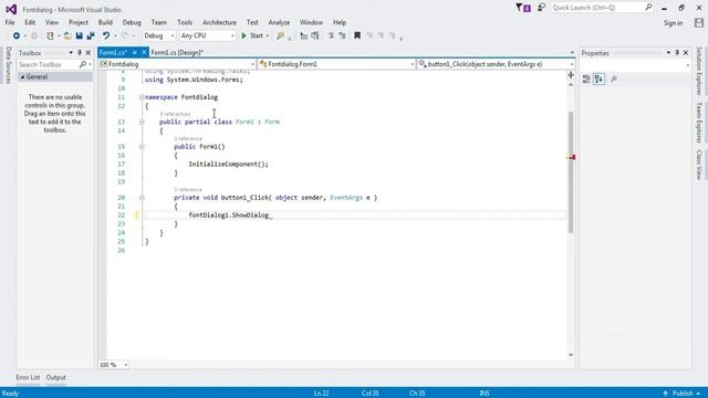 How To Design & Create Program [Change Font Form By Tool FontDialog Use C#/WinForm]By CSharp/WinFor смотреть онлайн